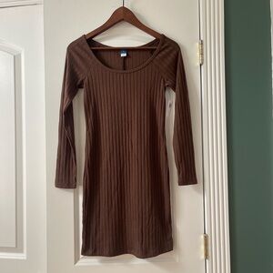 Fitted Rib-Knit Mini Dress